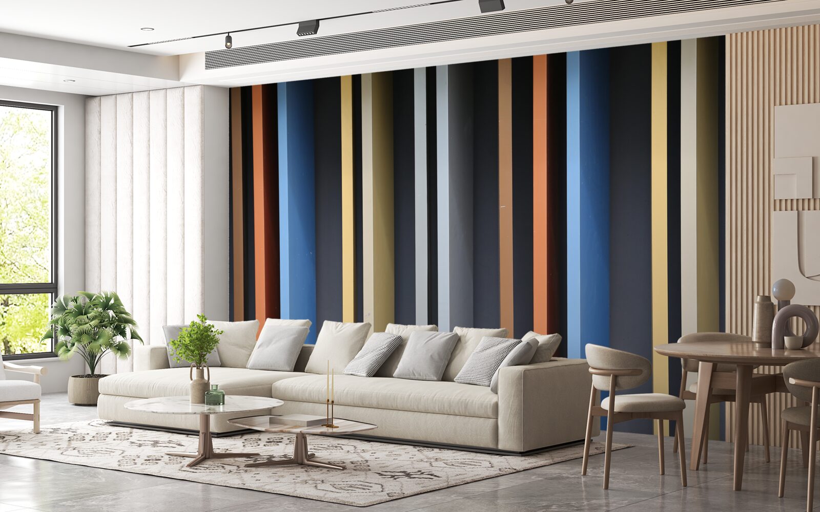 Fototapeta jasne kolorowe linie biegnące pionowo