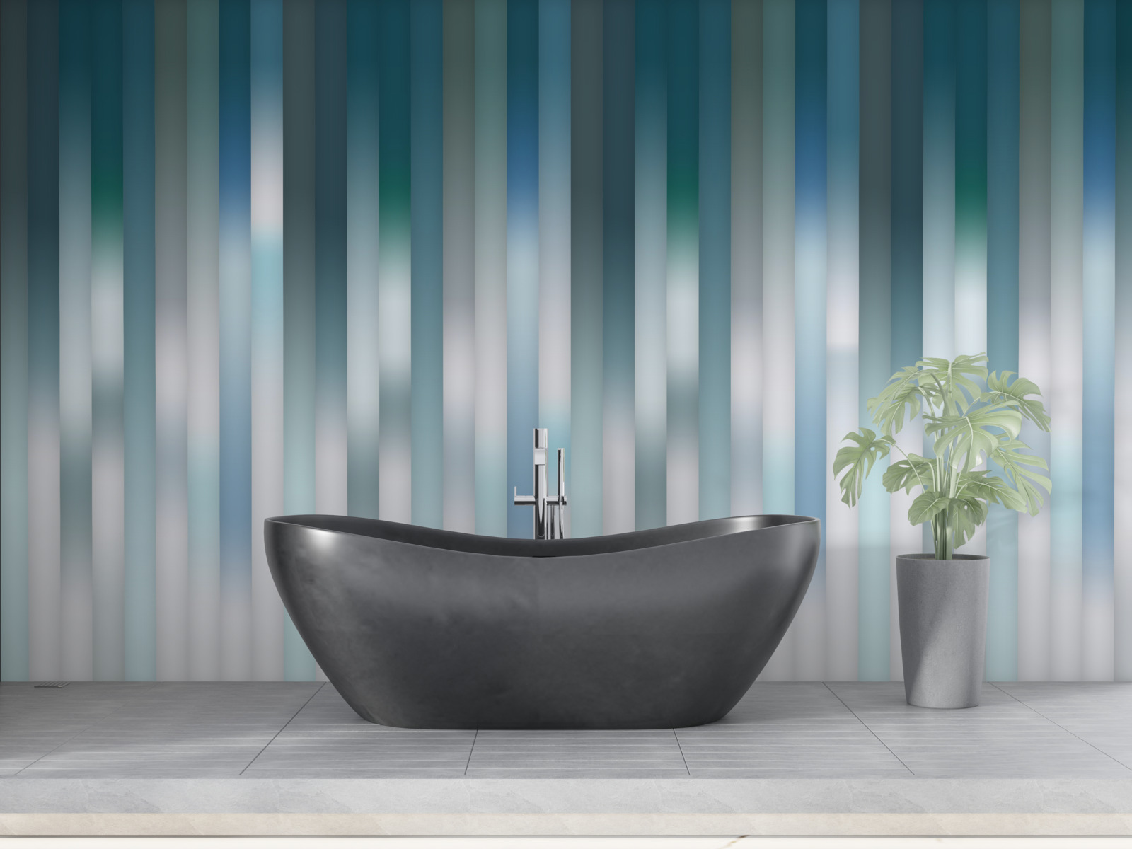 Fototapeta linie biegnące pionowo tworzą gradient w dół