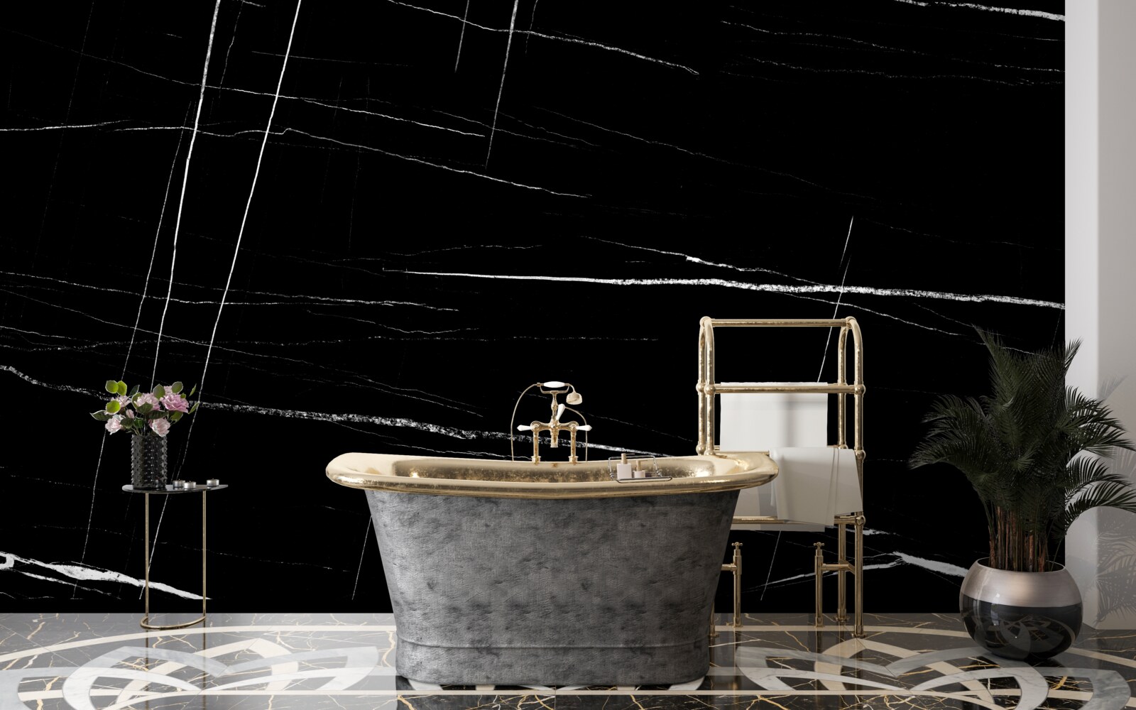 Fototapeta ciemne tło z białymi niewyraźnymi liniami