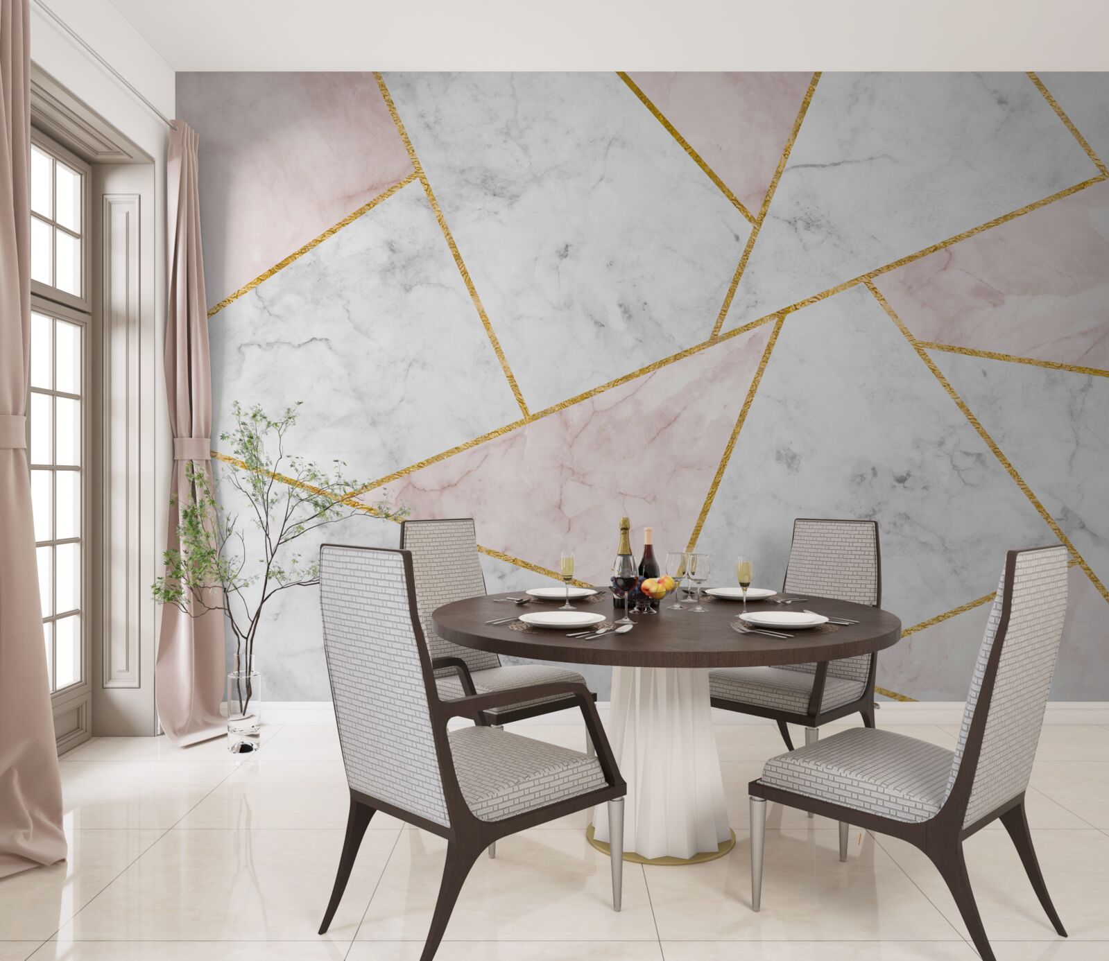 Fototapeta szary marmur o jednolitych kątach