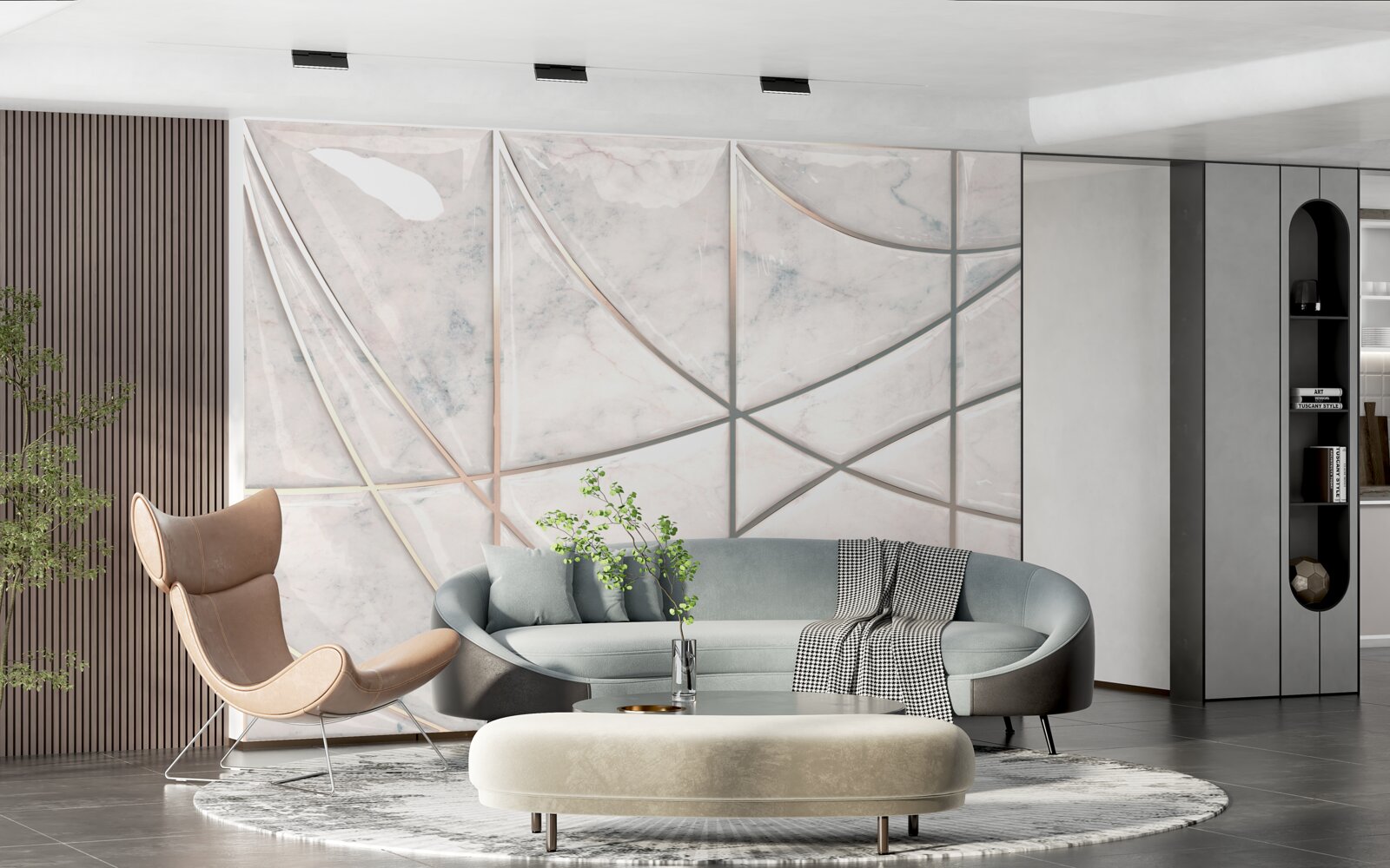 Fototapeta gładkie i wygładzone krzywe umieszczone są na jasnym tle