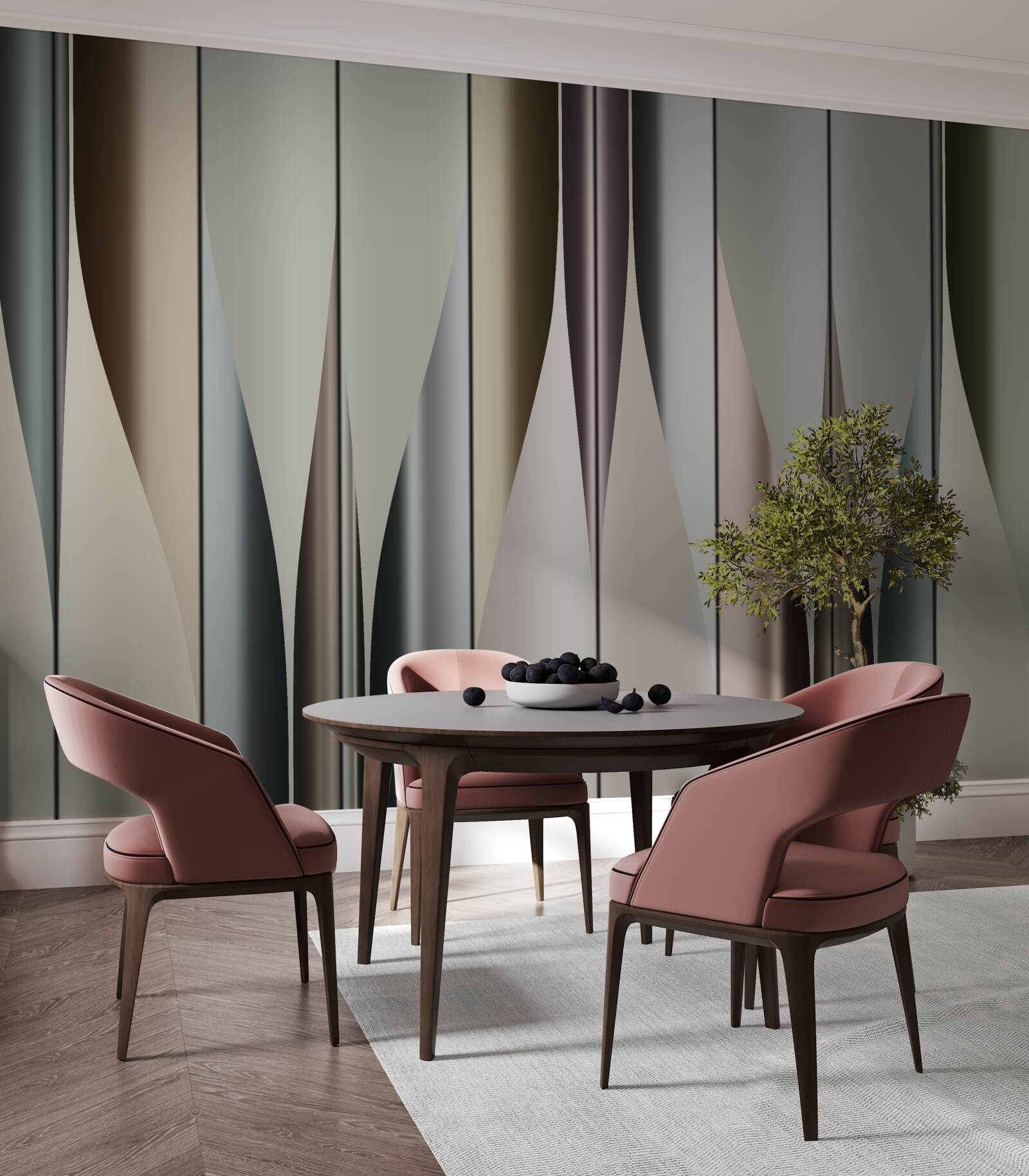 Fototapeta deska parkietowa ułożona pionowo z ostrymi końcami