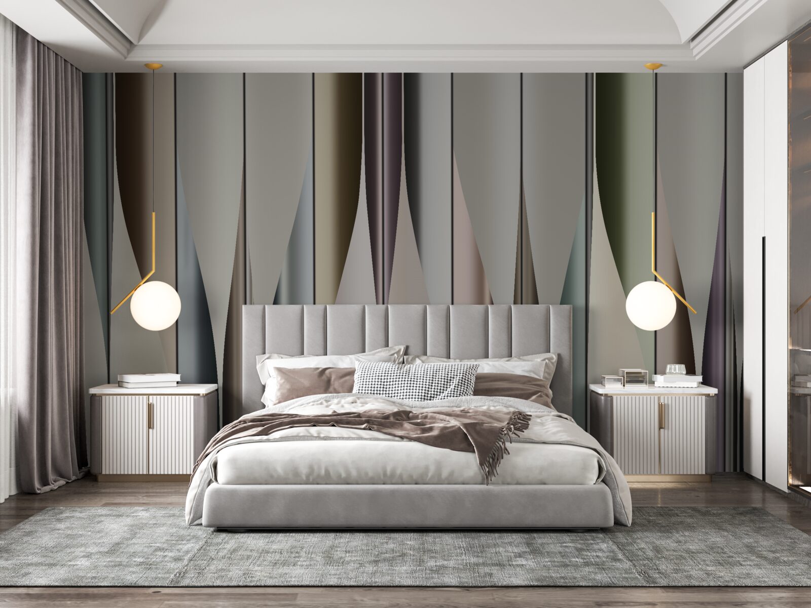 Fototapeta deska parkietowa ułożona pionowo z ostrymi końcami