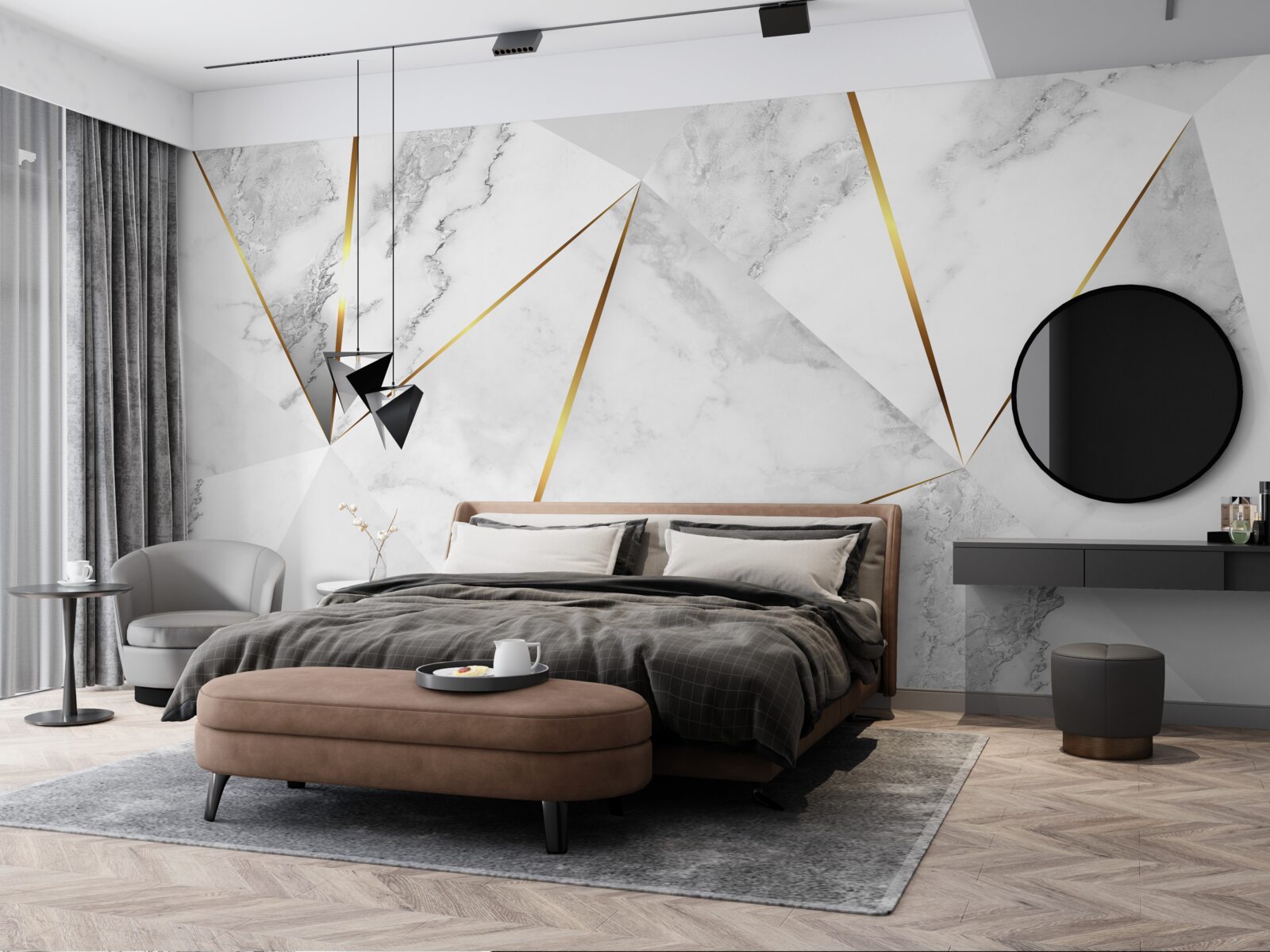 Fototapeta marblek biały