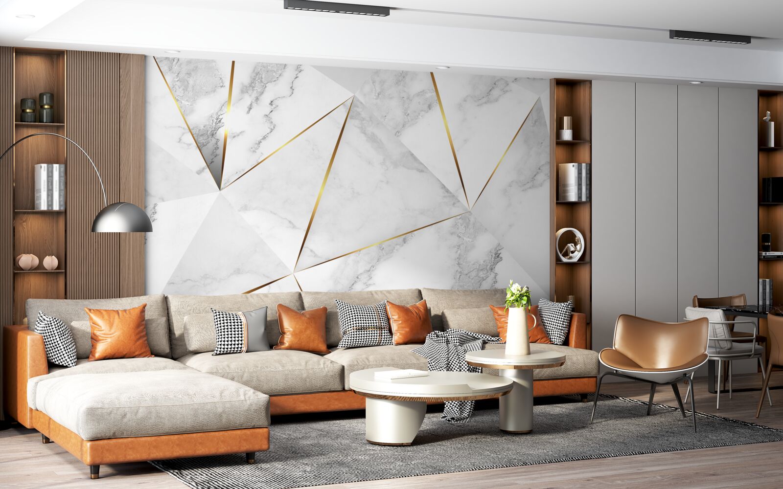 Fototapeta marblek biały