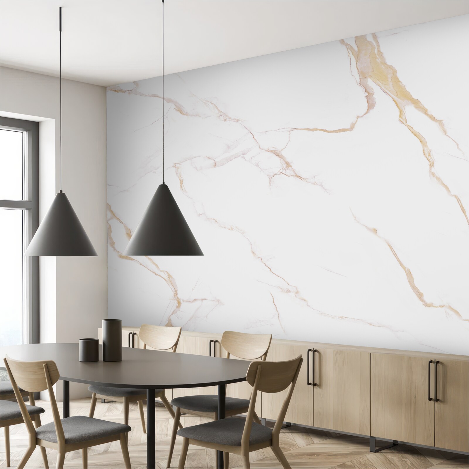 Fototapeta z marmurem w odcieniach bieli i beżu