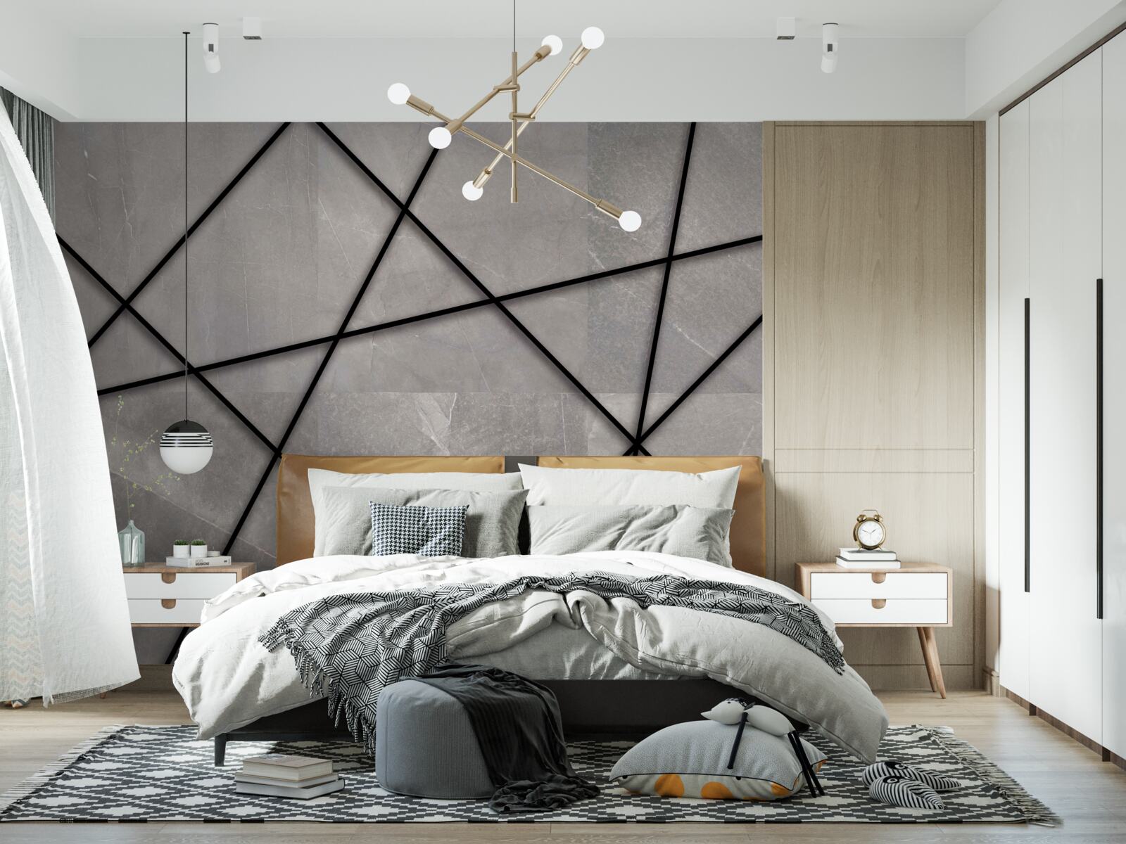 Fototapeta paski we wzór marmurkowy