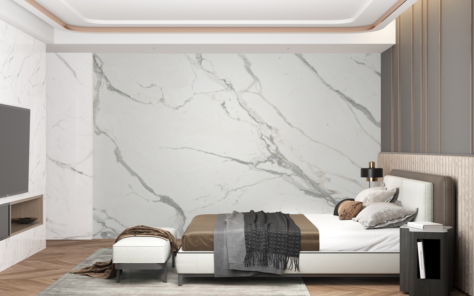 Fototapeta śnieżnobiały marmur