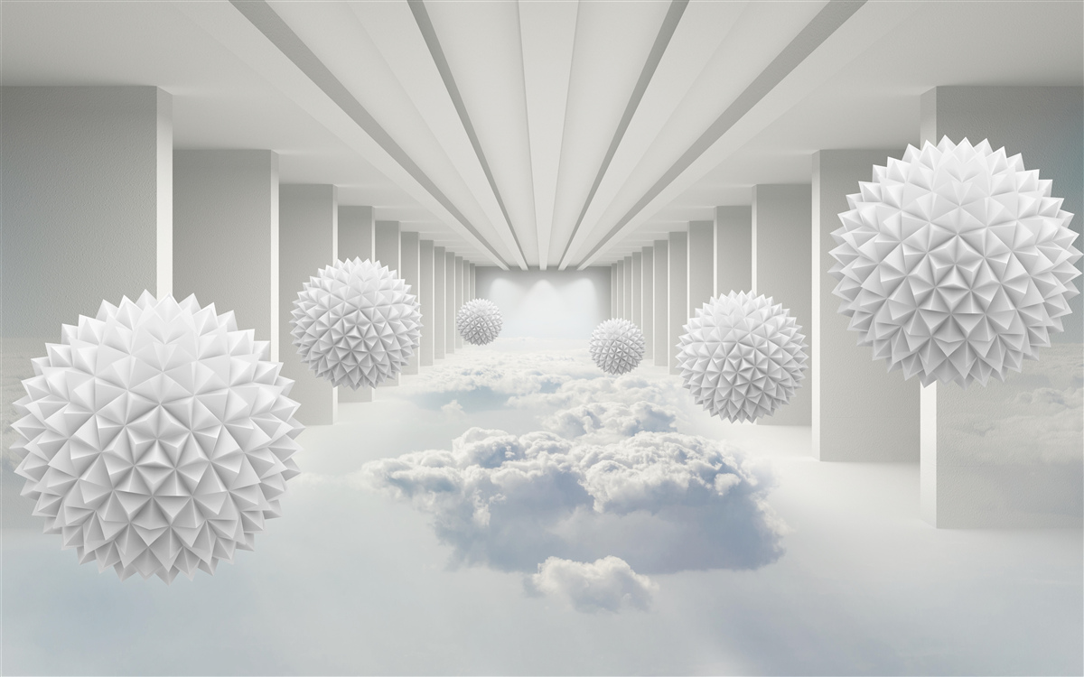 Fototapeta kule nad chmurami