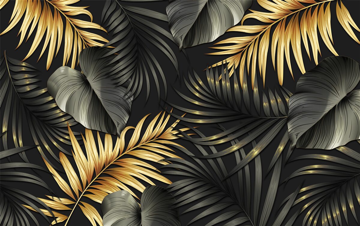 Fototapeta gałęzie usiane zielonymi liśćmi