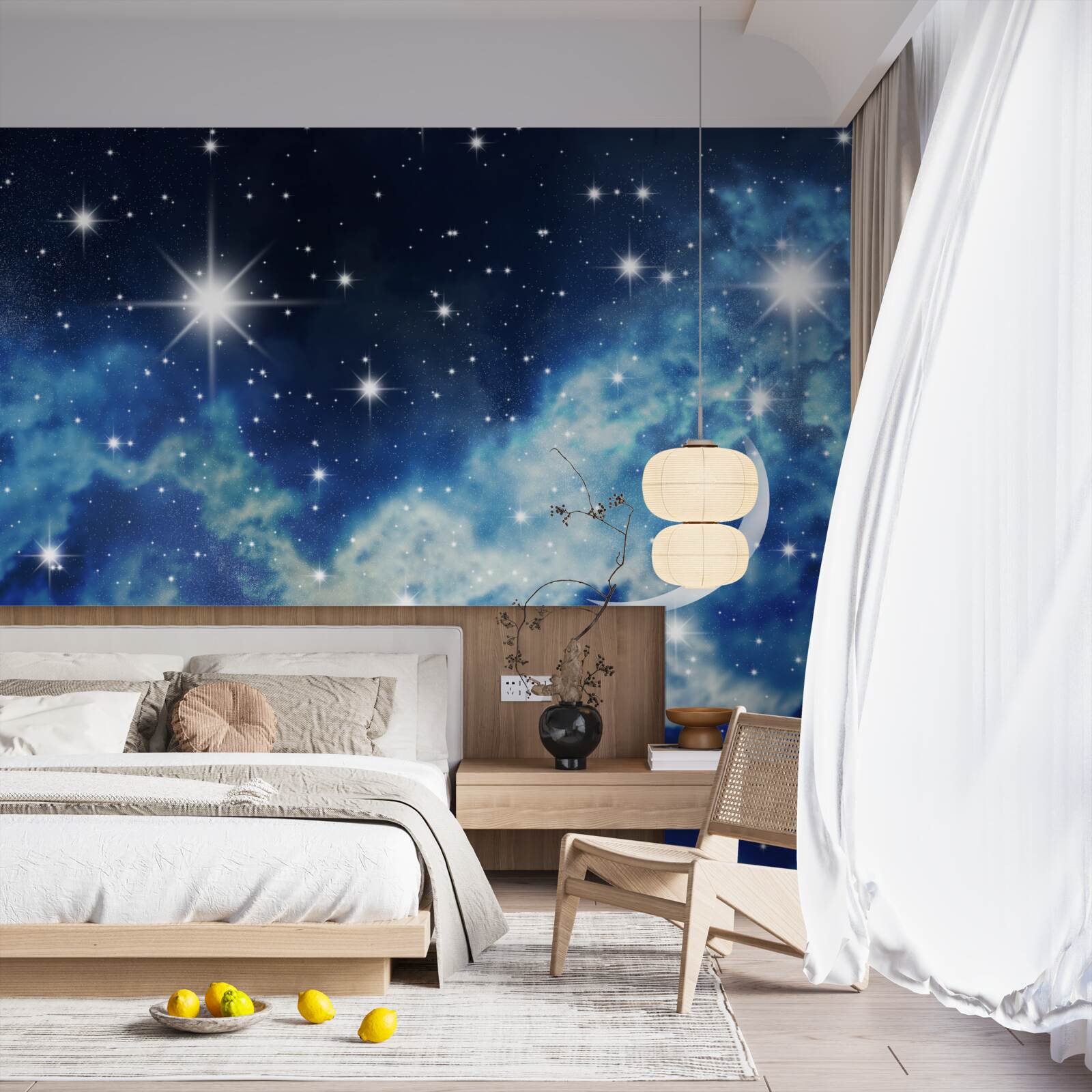 Fototapeta scenariusz sufitowy z niebem do sypialni