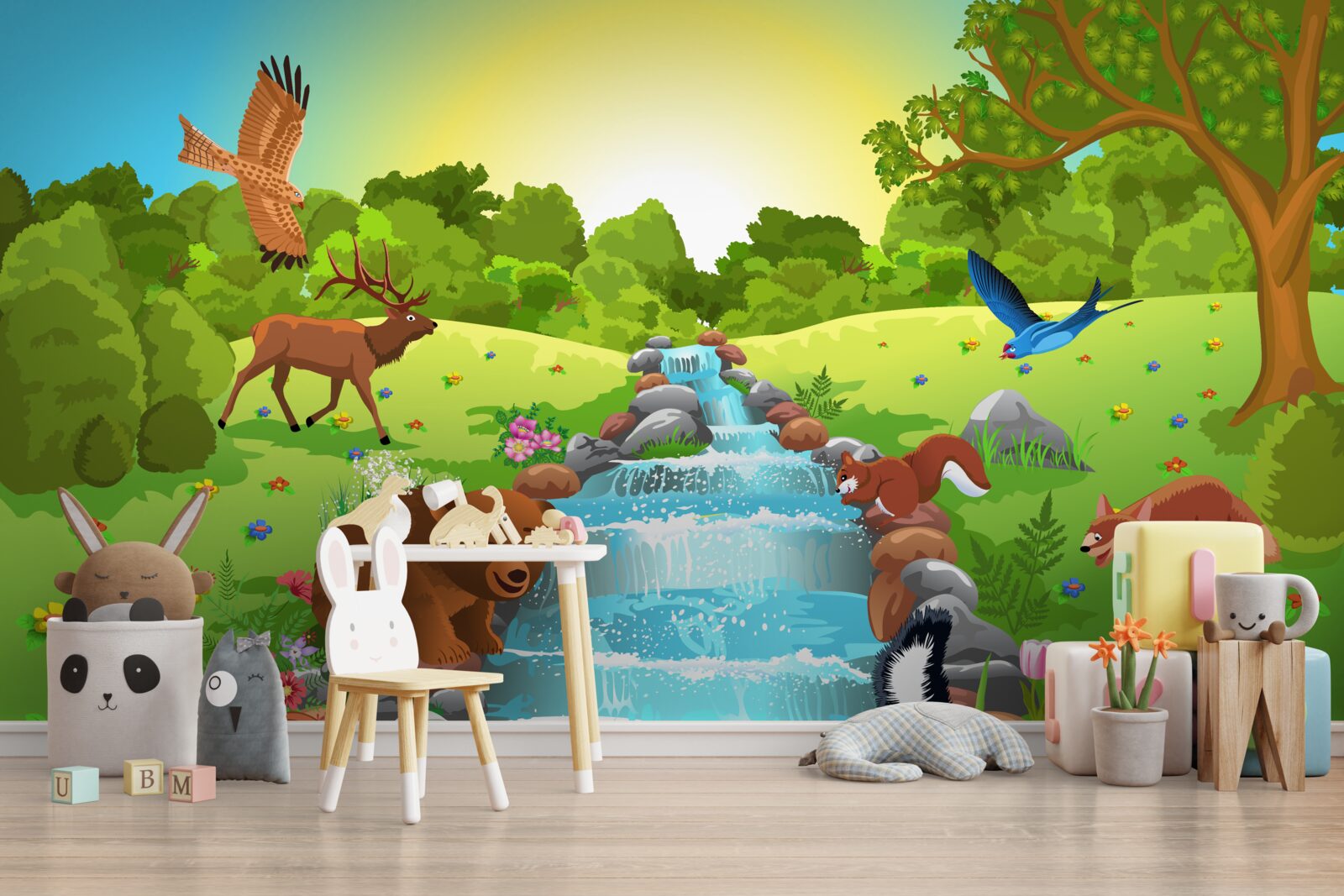 Fototapeta zwierzęta przy źródle wody