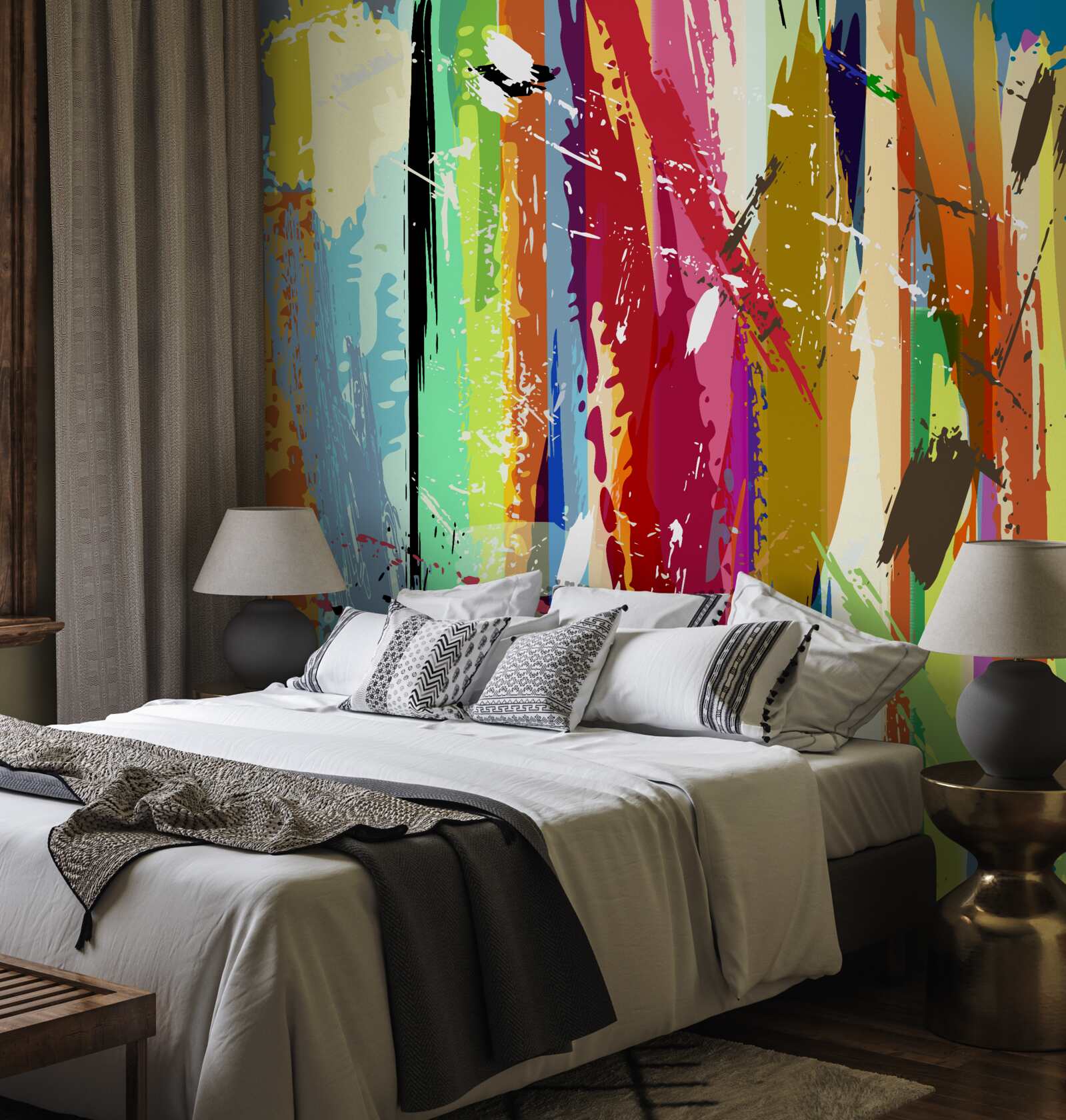 Fototapeta bogate kolory w pionie