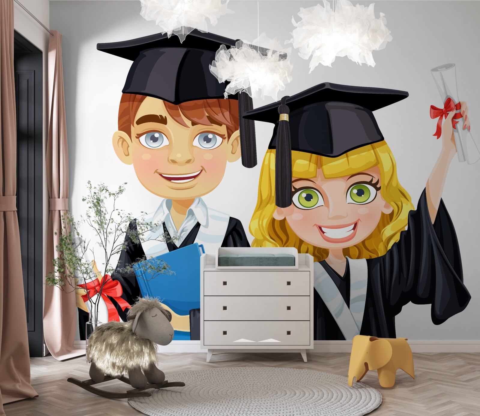 Fototapeta absolwenci-studenci