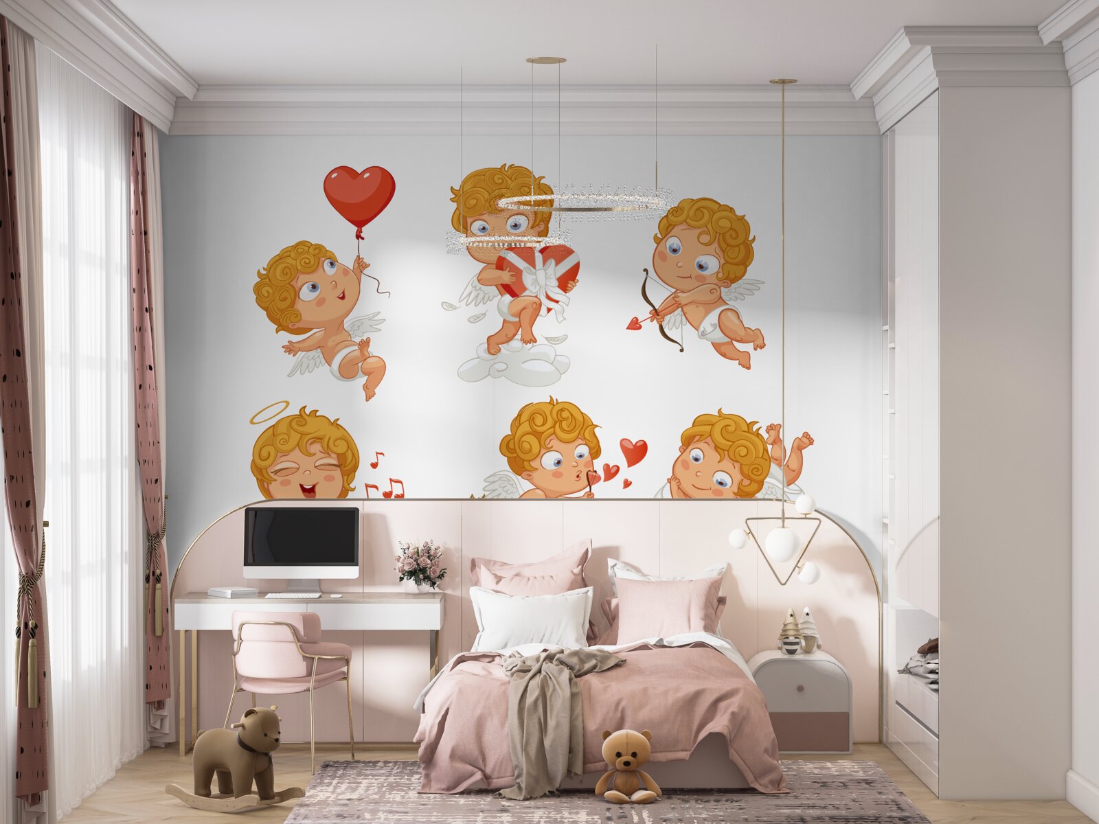 Fototapeta kupidyni są pasjonatami swoich zadań