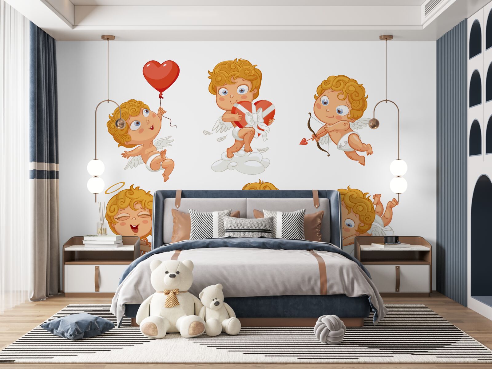 Fototapeta kupidyni są pasjonatami swoich zadań