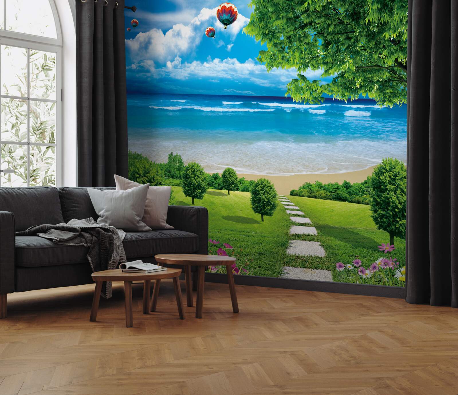 Fototapeta droga do idyllicznego wybrzeża