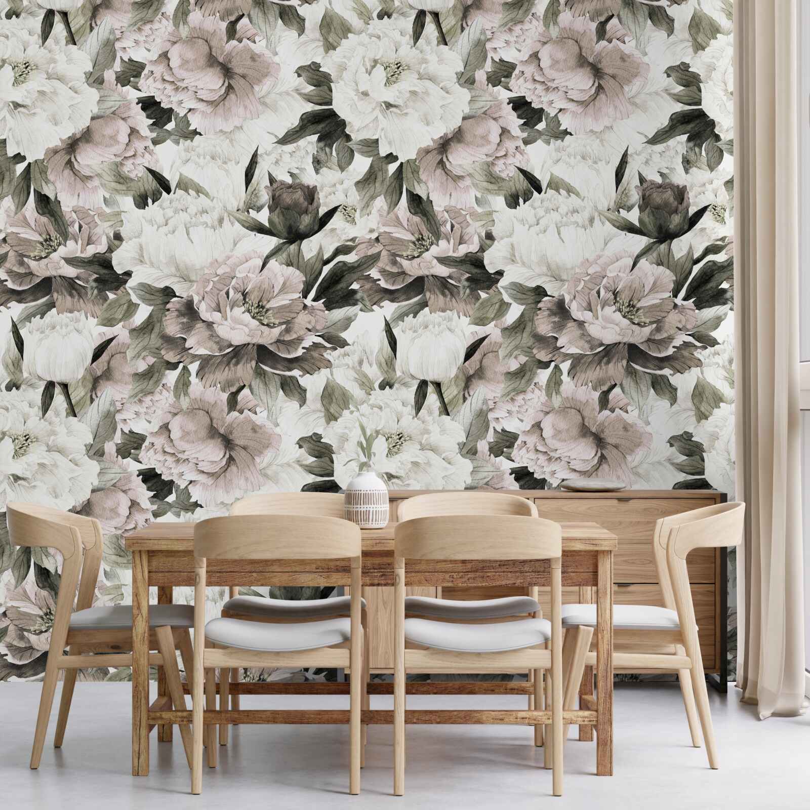 Fototapeta lekkie pąki w kompozycji kwiatowej