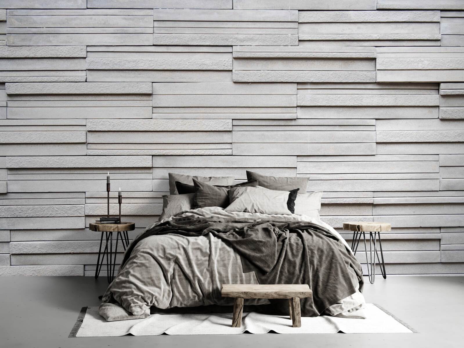 Fototapeta białe kamienne płytki