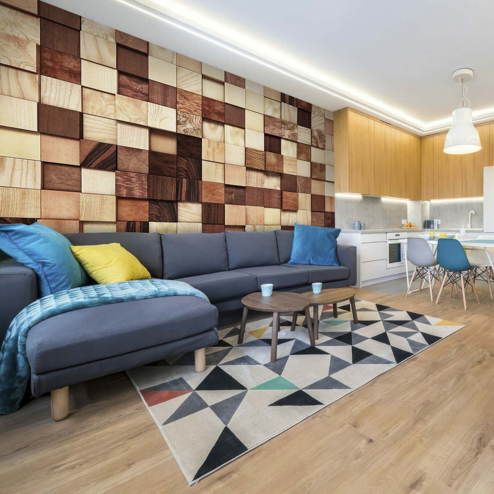 Fototapeta małe kwadraty w różnych kolorach