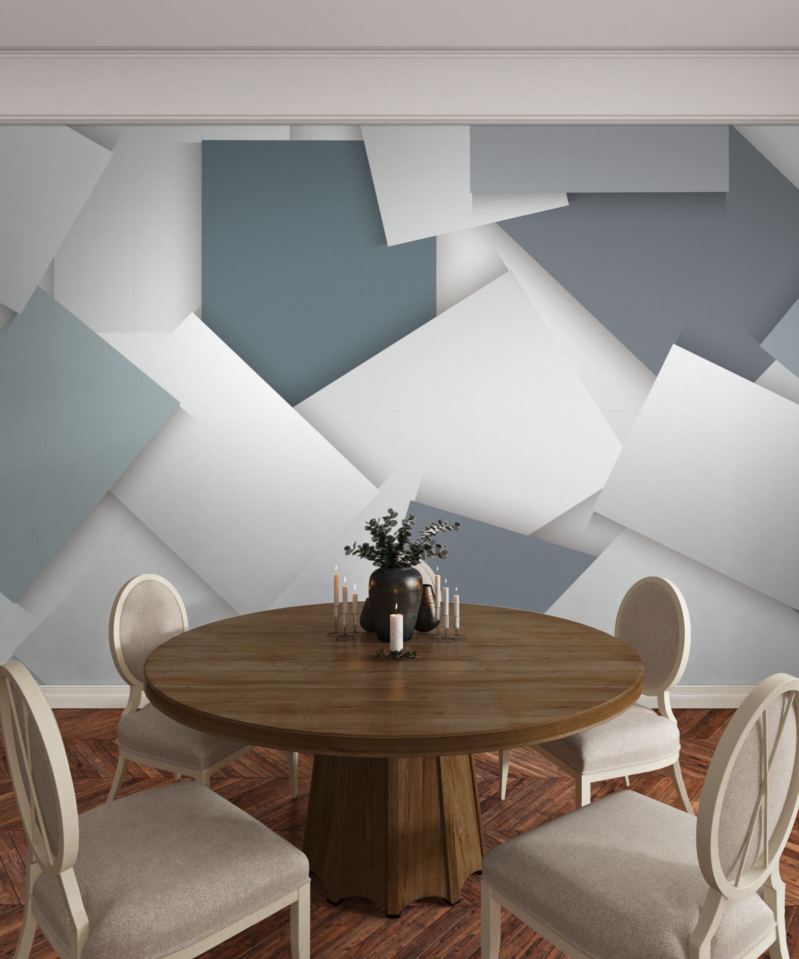 Fototapeta kwadraty są białe i szare