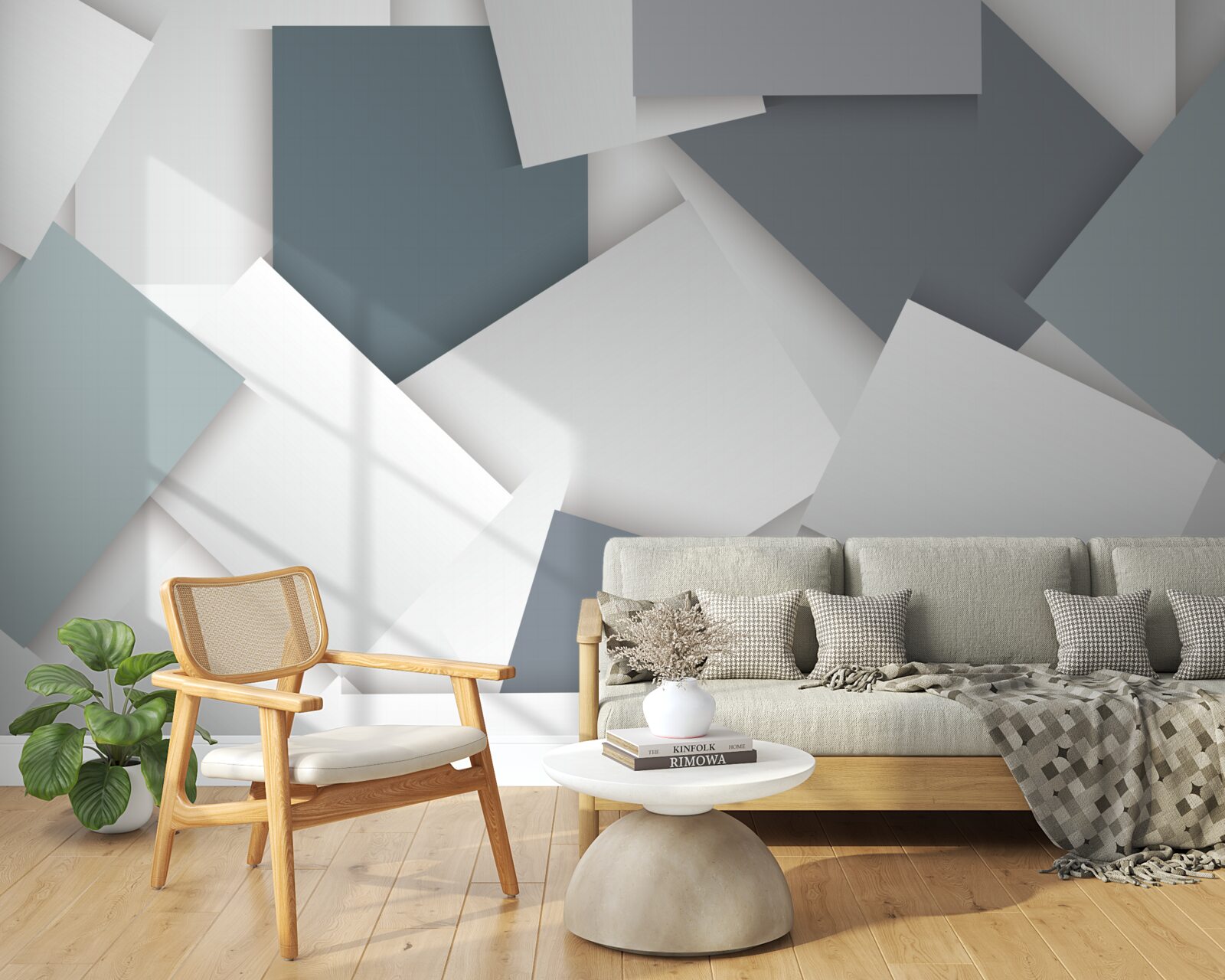 Fototapeta kwadraty są białe i szare