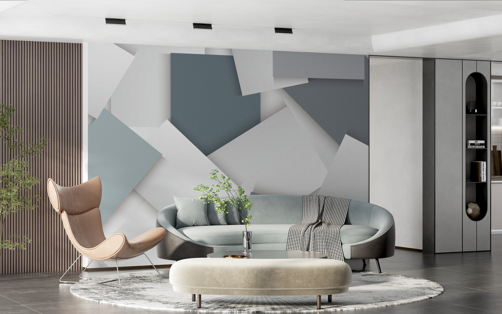 Fototapeta kwadraty są białe i szare