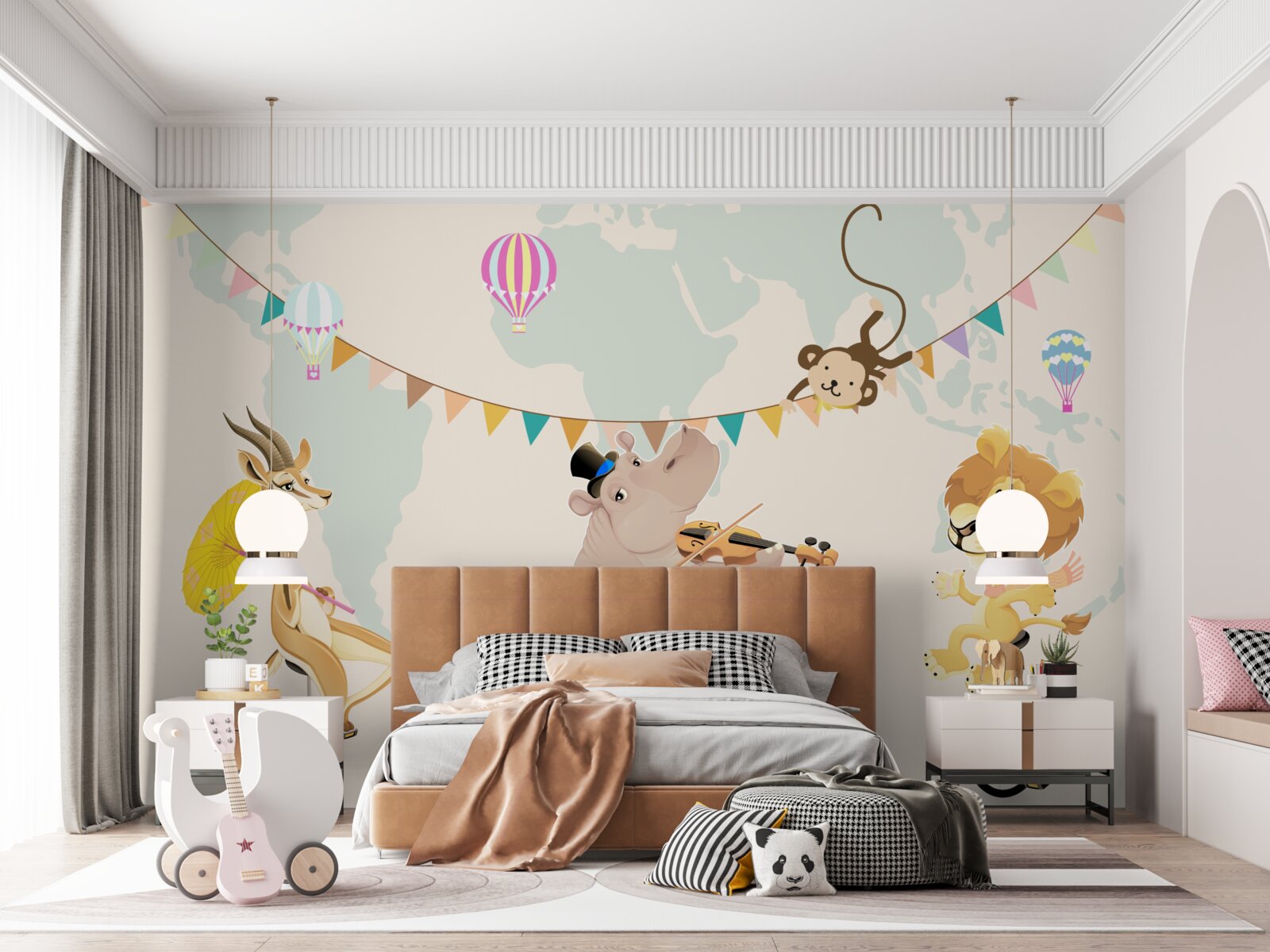 Fototapeta zwierzęta podróżują na monocyklach