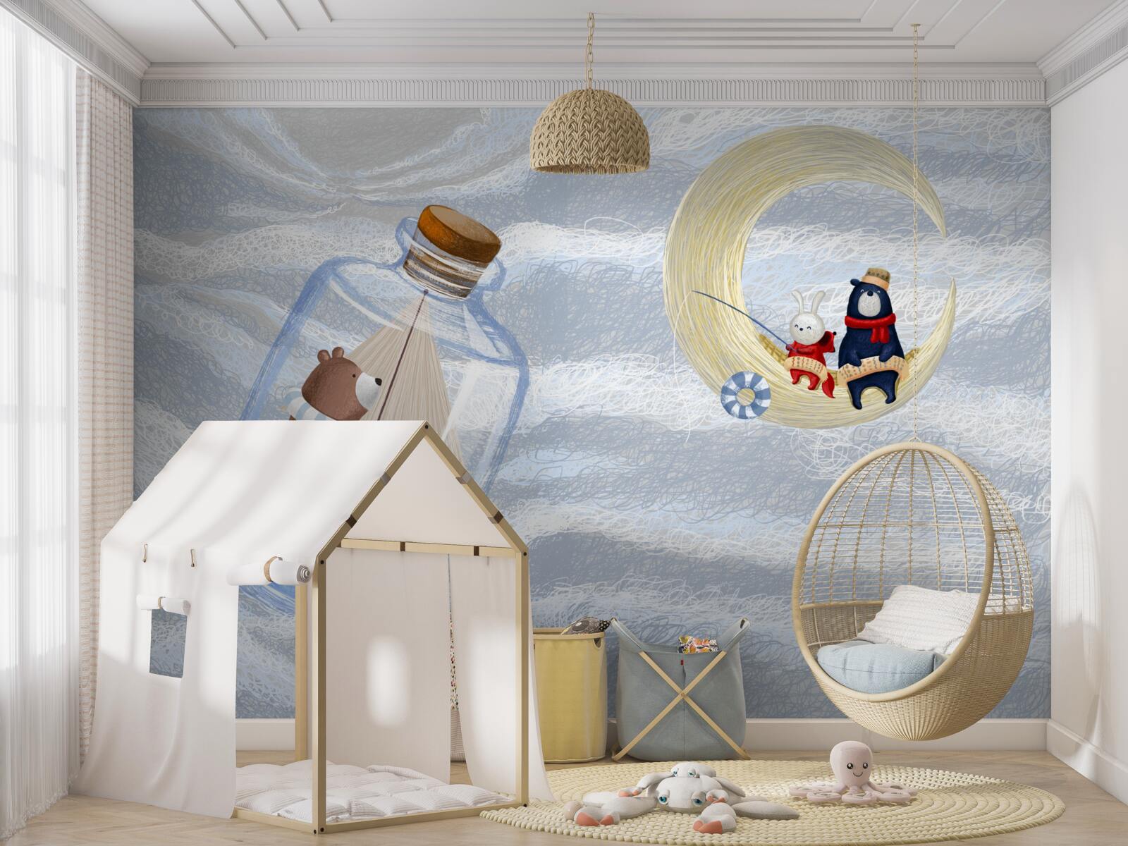 Fototapeta zwierzęta księżycowe i butelkowe