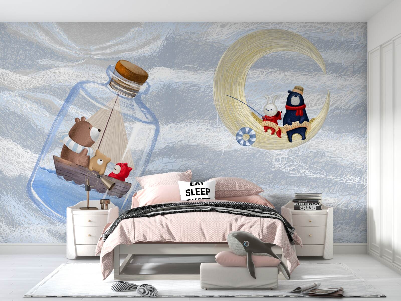 Fototapeta zwierzęta księżycowe i butelkowe