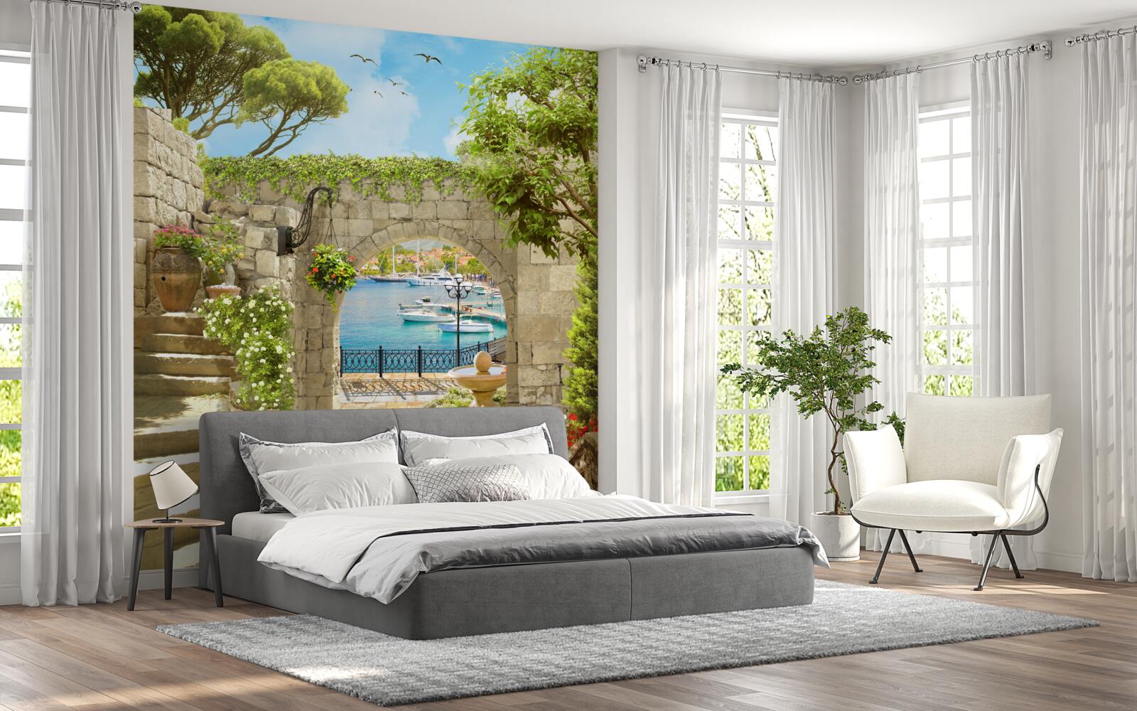 Fototapeta droga z widokiem na morze