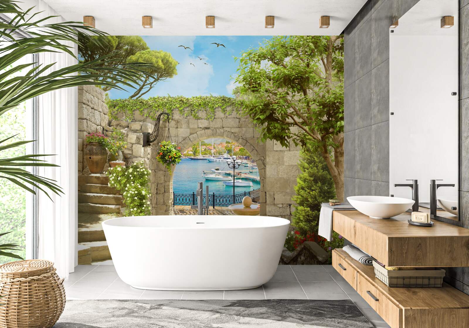 Fototapeta droga z widokiem na morze