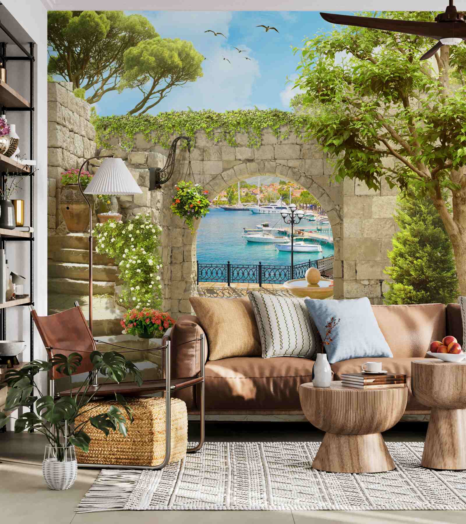 Fototapeta droga z widokiem na morze