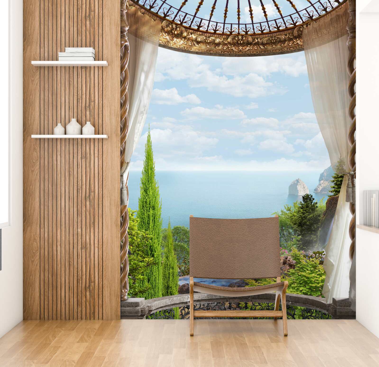 Fototapeta balkon ze wspaniałym widokiem