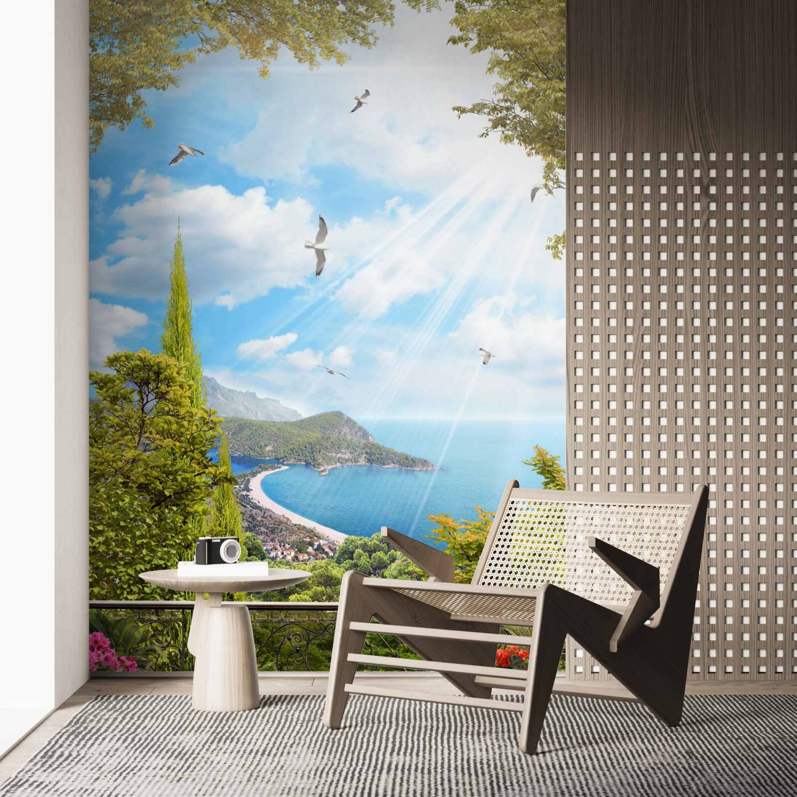 Fototapeta widok na okolicę z balkonu