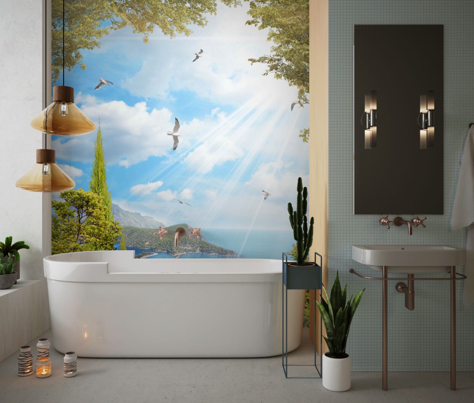 Fototapeta widok na okolicę z balkonu