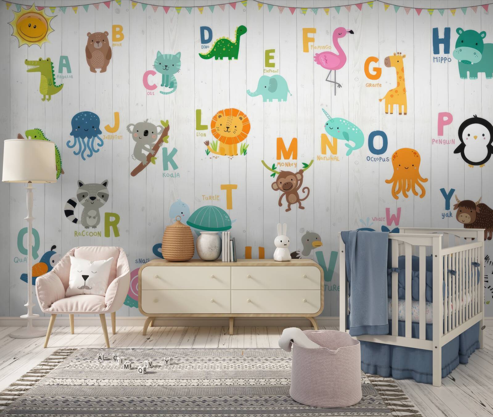 Fototapeta alfabet z wizerunkami zwierząt