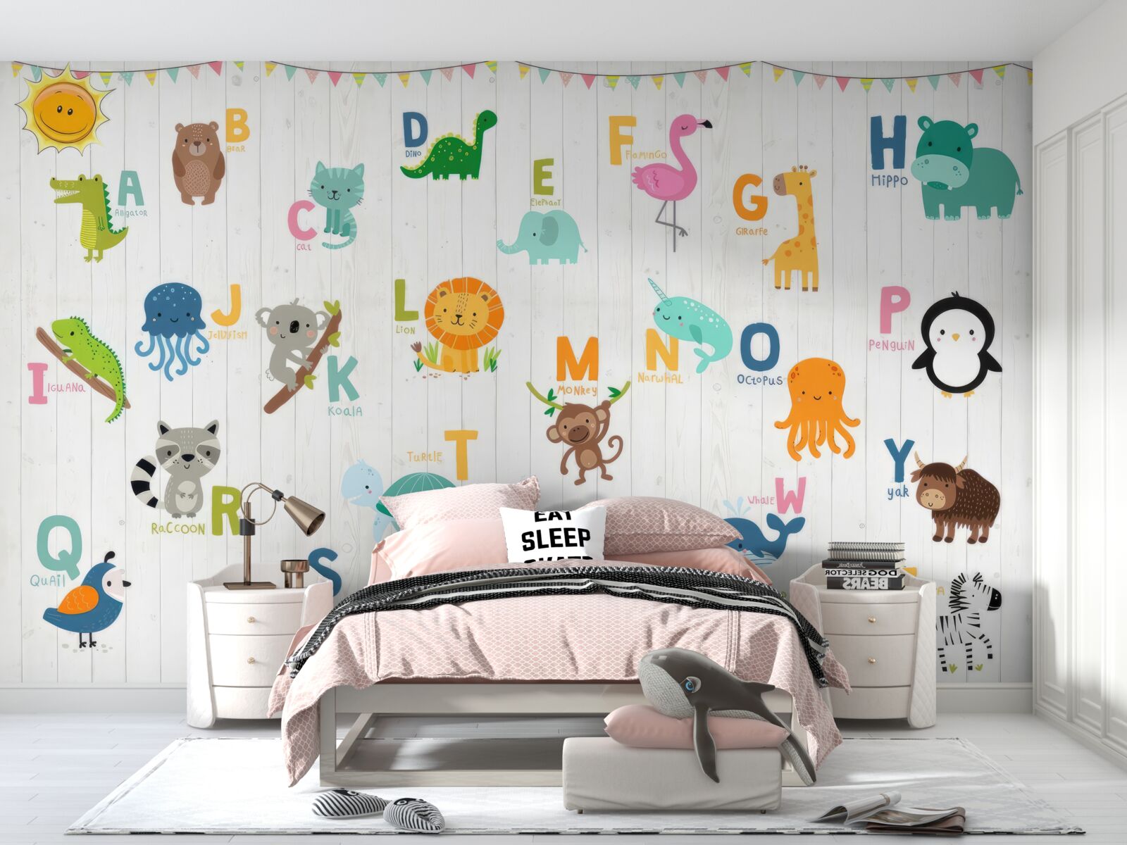 Fototapeta alfabet z wizerunkami zwierząt