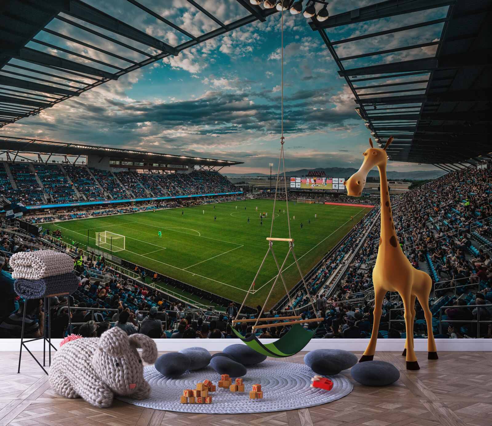 Fototapeta mecz na arenie piłkarskiej