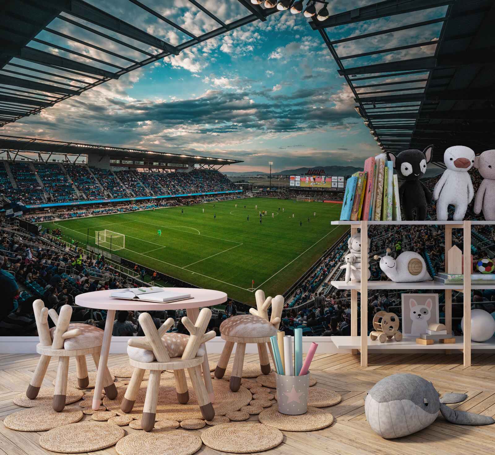 Fototapeta mecz na arenie piłkarskiej