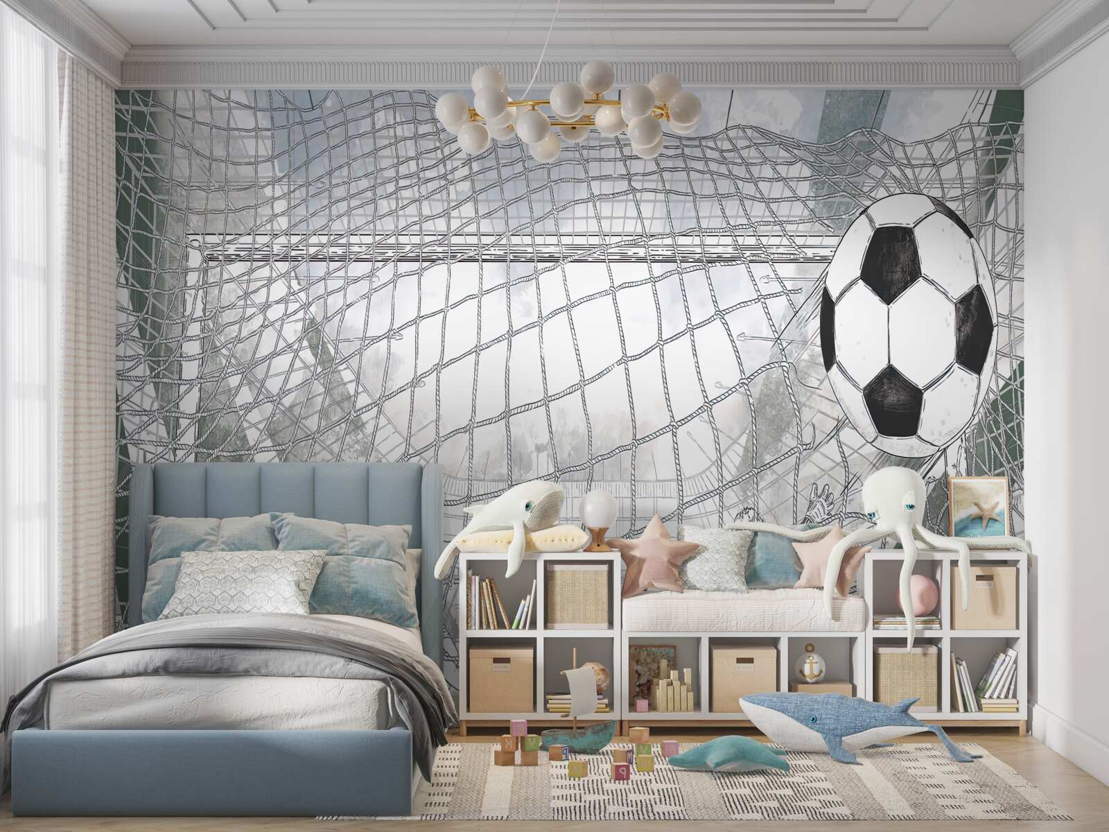 Fototapeta kontury piłkarzy na boisku