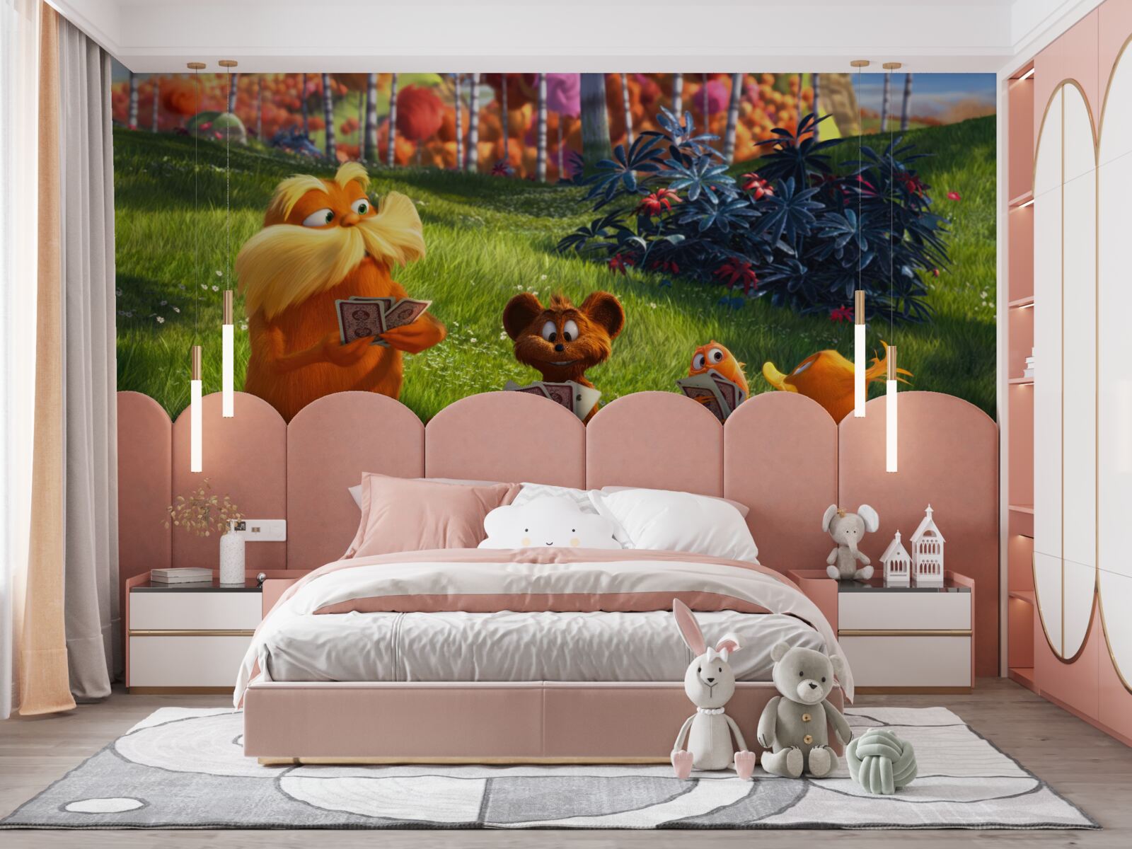 Fototapeta na leśnej polanie zwierzęta z zapałem grają w karty