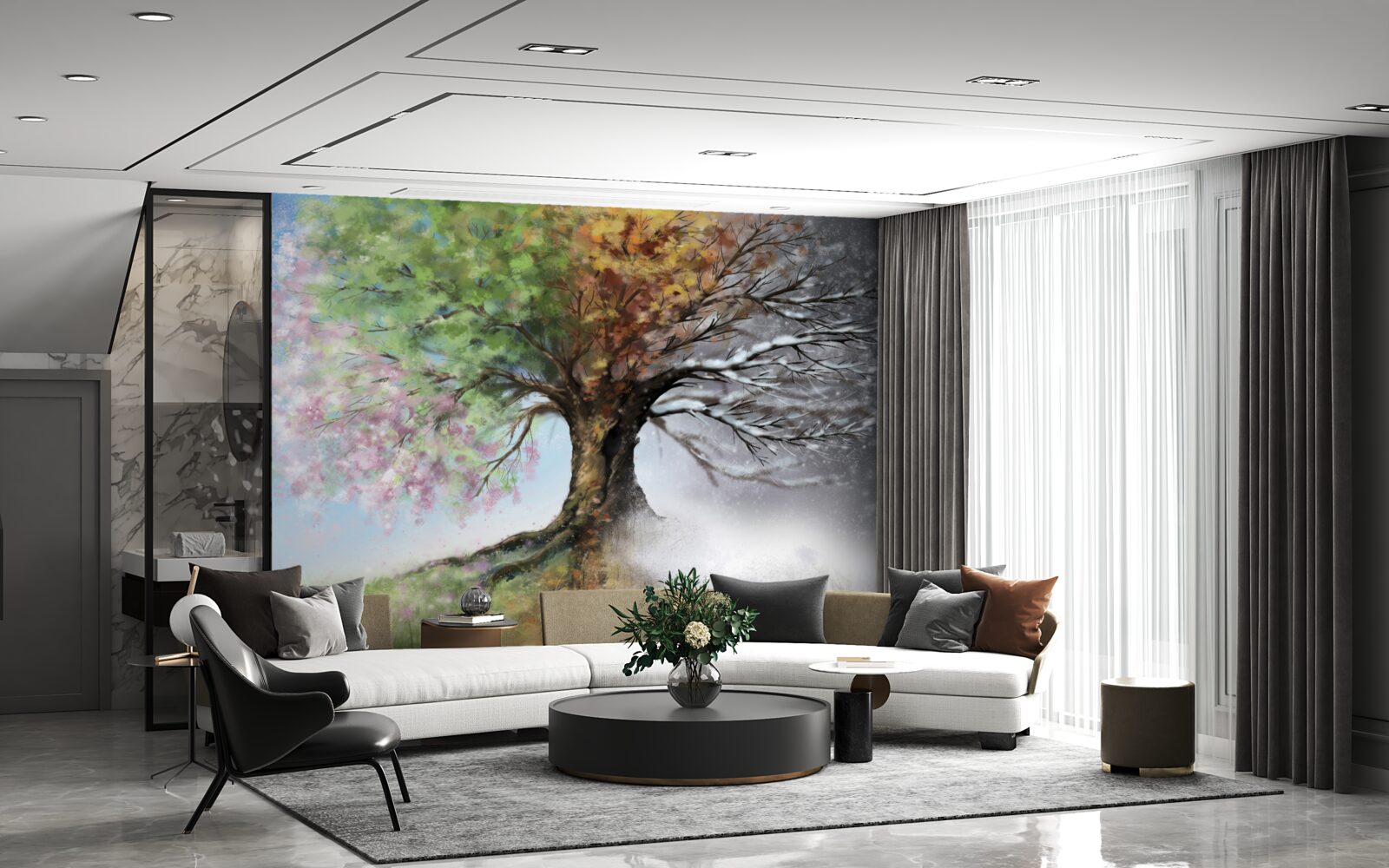 Fototapeta drzewo przedstawia wszystkie cztery pory roku