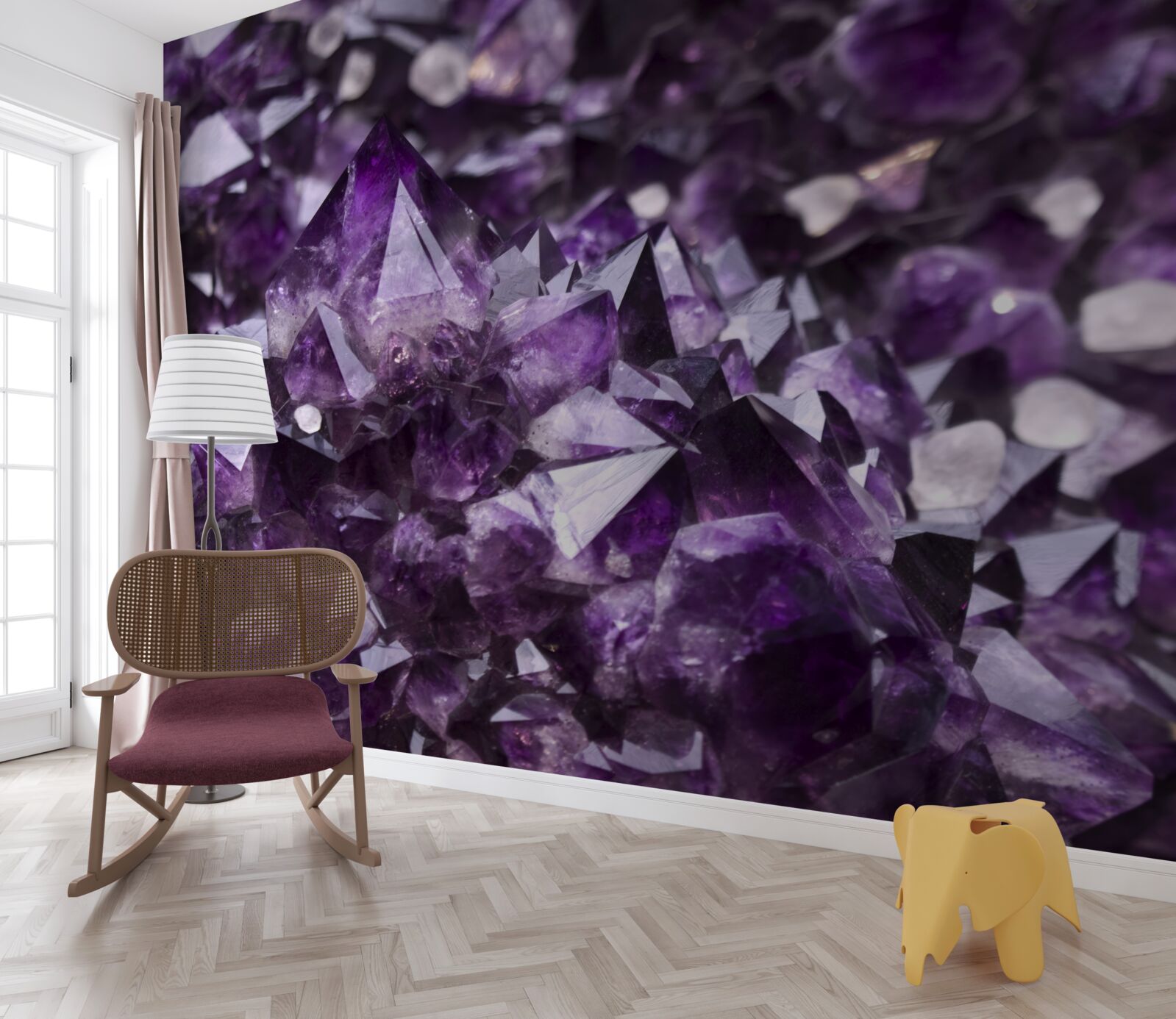 Fototapeta fioletowe kryształy