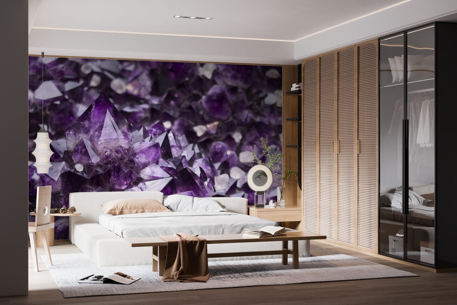 Fototapeta fioletowe kryształy