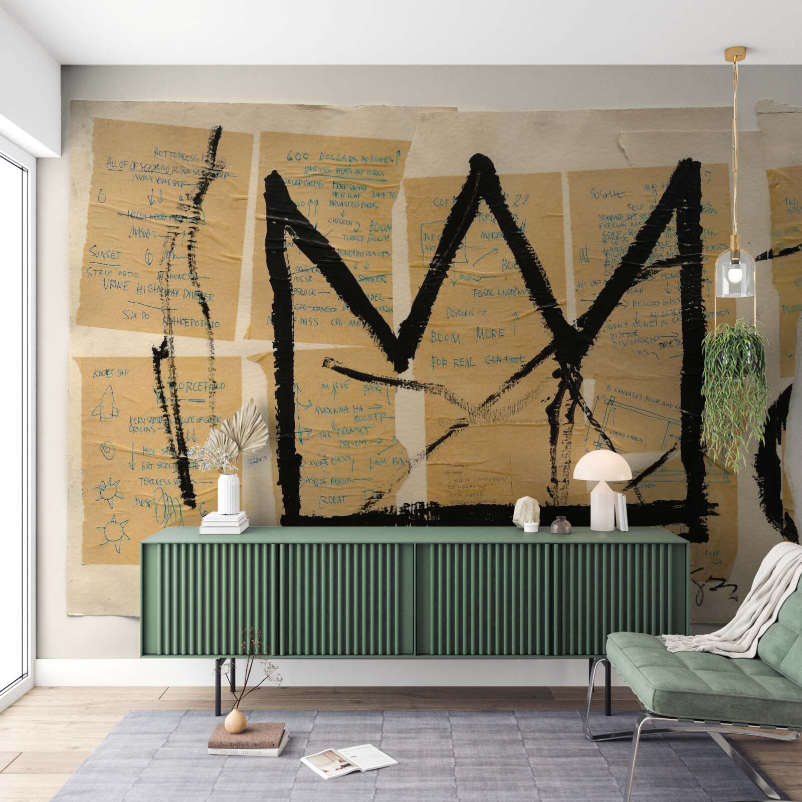 Fototapeta czarna korona przedstawiona na banknotach