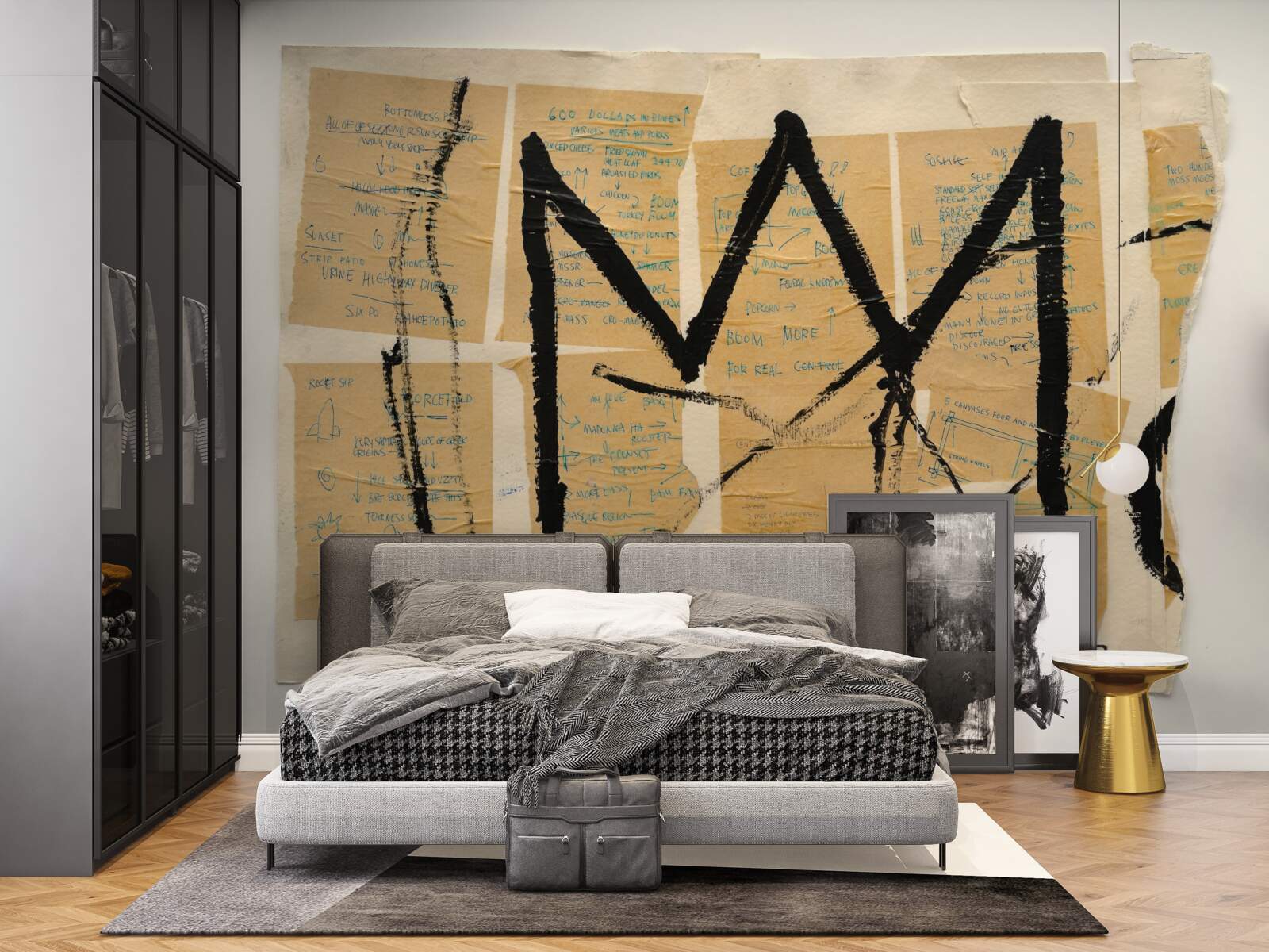 Fototapeta czarna korona przedstawiona na banknotach