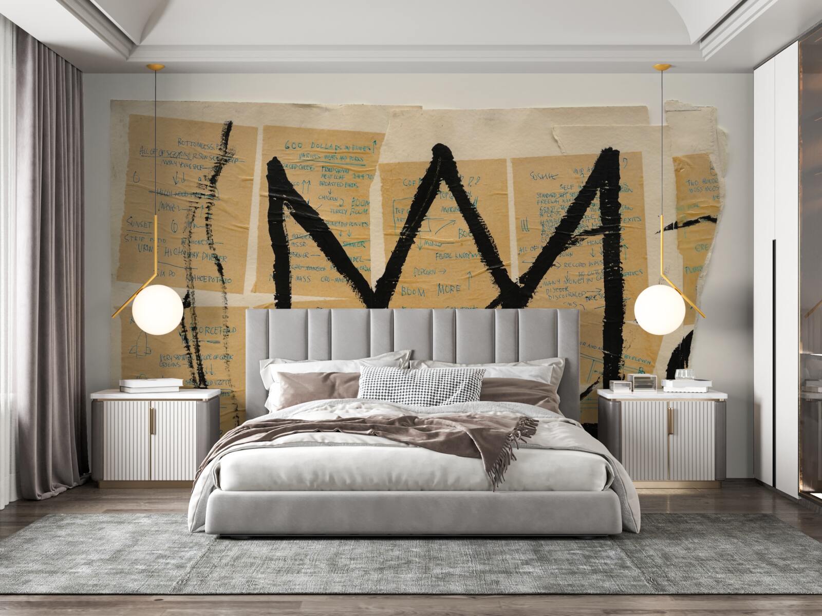 Fototapeta czarna korona przedstawiona na banknotach