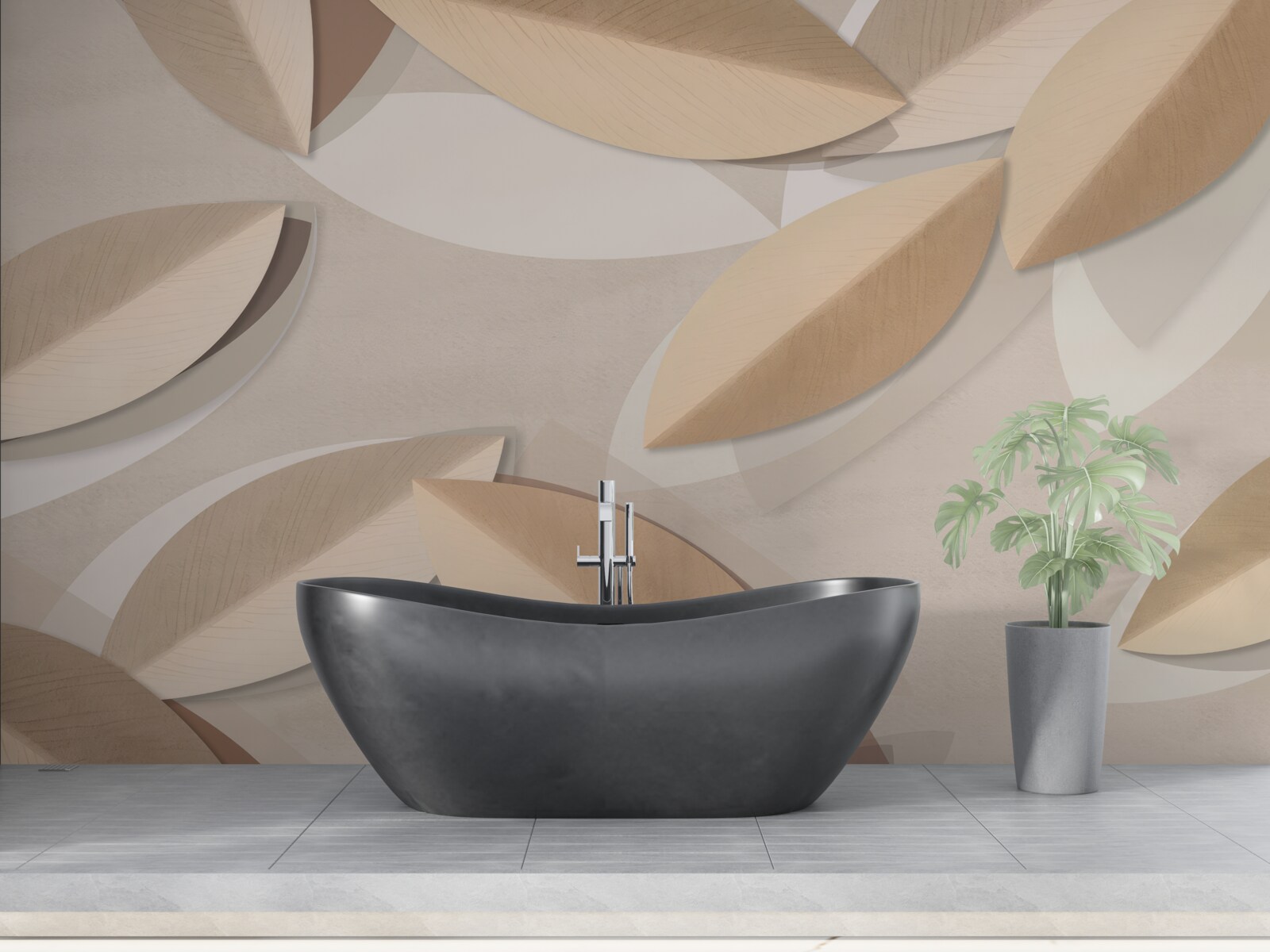 Fototapeta liście są duże i brązowe