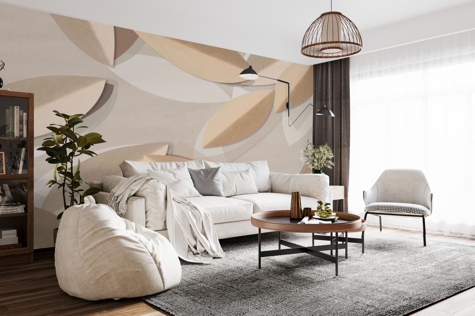 Fototapeta liście są duże i brązowe